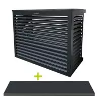 DECOCLIM® - ALU - Wit - maat S met onderkant Airconditioning doos