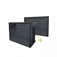 DECOCLIM - ALU - Anthracite (RAL 7016) - Taille S avec face arrière cache clim daikin mitsubishi