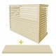 DECOCLIM - ALU - Light ivory (RAL 1015) - Size S with underside Air conditioning trunk