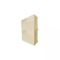 DECOCLIM - ALU - Licht ivoor (RAL 1015) - Maat L Dubbel model Afdekking externe airconditioningunit