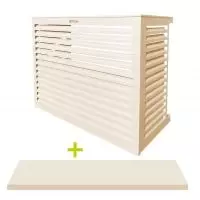 DECOCLIM - ALU - Cream white (RAL 9001) - Size S with underside Air conditioning trunk