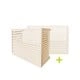 DECOCLIM - ALU - Cream white (RAL 9001) - Size M with rear side heat pump soundproofing box