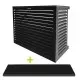 DECOCLIM - ALU - Dark black (RAL 9005) - Size S with underside Air conditioning trunk