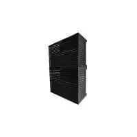 DECOCLIM - ALU - Dark black (RAL 9005) - Size L Double model Air conditioning exterior unit cover