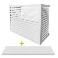 DECOCLIM - ALU - Light gray (RAL 7035) - Size M with underside Cheap soundproof air conditioning formwork