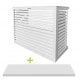 DECOCLIM - ALU - Light gray (RAL 7035) - Size M with underside Cheap soundproof air conditioning formwork