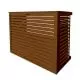 DECOCLIM - ALU - Brun argile (RAL 8003) - Taille L cache pompe a chaleur coloris bois en metal