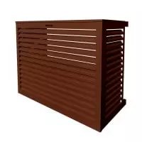 DECOCLIM - ALU - Brun rouge (RAL 8012) - Taille L Cache Climatiseur Exterieur Rouge Brique