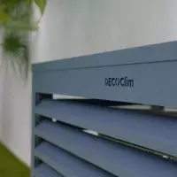 DECOCLIM® - ALU - ANTHRAZIT - Größe S Außenklimaanlagenabdeckung in der Farbe Grau, Schwarz und Anthrazit