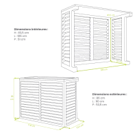 DECOCLIM® - BOIS - taille M Cache climatiseur bois