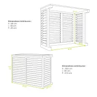 DECOCLIM® - HOLZ - Größe S Günstige Klimaanlagenabdeckung aus Holz