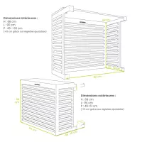 DECOCLIM® - ALU - ANTHRACITE - size S gray black anthracite exterior air conditioning cover