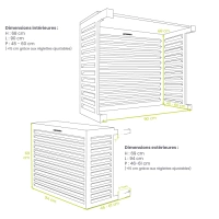 DECOCLIM - ALU - Grigio chiaro (RAL 7035) - Taglia S Copertura dell'aria condizionata economica