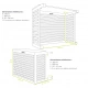 DECOCLIM - ALU - Cream white (RAL 9001) - Size M mitsubishi daikin air conditioning cover