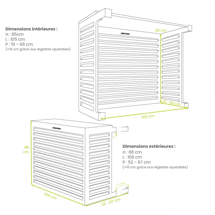 DECOCLIM® - ALU - Hvid - størrelse M