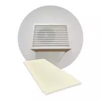 Bottom side only - ALU - Light ivory (RAL 1015) - Size S cheap white exterior air conditioning base cover