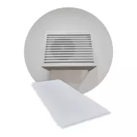 Bottom side only - ALU - Light gray (RAL 7035) - Size S cheap white exterior air conditioning base cover