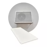 Bottom side only - ALU - Cream white (RAL 9001) - Size S cheap white exterior air conditioning base cover