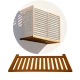 Underside only - WOOD - size S Wooden exterior air conditioning engine cover