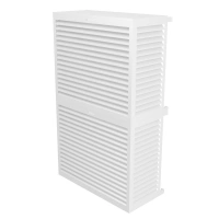 DECOCLIM - ALU - Blanc (RAL 9010) - Taille L Modèle double cache groupe exterieur clim