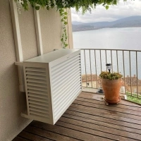 DECOCLIM - ALU - Cream white (RAL 9001) - Size S heat pump soundproofing box