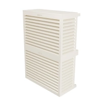 DECOCLIM - ALU - Blanc crème (RAL 9001) - Taille S Modèle double Cache moteur clim