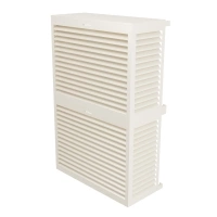 DECOCLIM - ALU - Blanc crème (RAL 9001) - Taille M Modèle double cache pour clim exterieur