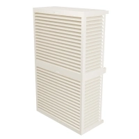 DECOCLIM - ALU - Blanc crème (RAL 9001) - Taille L Modèle double cache groupe exterieur clim