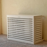 DECOCLIM - ALU - Light ivory (RAL 1015) - Size S air conditioning compressor cover