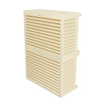 DECOCLIM - ALU - Light ivory (RAL 1015) - Size S Double model air conditioning engine cover