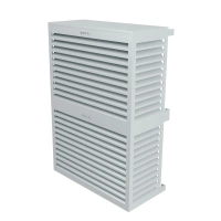 DECOCLIM - ALU - Gris clair (RAL 7035) - Taille S Modèle double Cache moteur clim