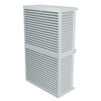 DECOCLIM - ALU - Gris clair (RAL 7035) - Taille L Modèle double cache groupe exterieur clim