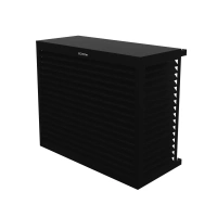 DECOCLIM - ALU - Noir foncé (RAL 9005) - Taille L habillage pompe a chaleur ou climatiseur exterieur