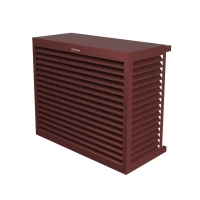 DECOCLIM - ALU - Brun rouge (RAL 8012) - Taille L cache Climatiseur Exterieur Rouge Brique