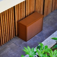 DECOCLIM - ALU - Clay brown (RAL 8003) - Size S Cheap outdoor air conditioning protection