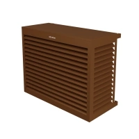 DECOCLIM - ALU - Brun argile (RAL 8003) - Taille M cache Clim aluminium de couleur simili bois Decoclim®