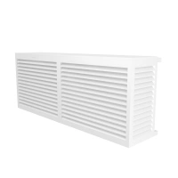 DECOCLIM - ALU - Blanc (RAL 9010) - Taille M Modèle double latéral Cache pompe à chaleur extra large