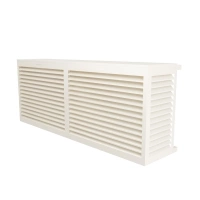 DECOCLIM - ALU - Blanc crème (RAL 9001) - Taille M Modèle double latéral Cache pompe à chaleur extra large