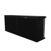 DECOCLIM - ALU - Noir foncé (RAL 9005) - Taille M Modèle double latéral Cache pompe à chaleur extra large