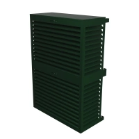 DECOCLIM - ALU - Vert mousse (RAL 6005) - Taille S - Modèle double Grand cache clim vert mousse aluminium