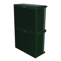 DECOCLIM - ALU - Moss green (RAL 6005) - Size M - Double model Double air conditioning cover moss green garden