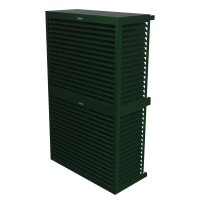 DECOCLIM - ALU - Moss green (RAL 6005) - Size L - Double model Large model moss green air conditioning cover hedges