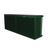 DECOCLIM - ALU - Verde muschio (RAL 6005) - Taglia M - Modello bifacciale Copertura per climatizzatore verde muschio di grande formato