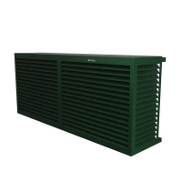 DECOCLIM - ALU - Moss green (RAL 6005) - Size L - Double side model Pretty green aluminum air conditioner cover