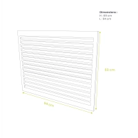 Face arrière seule - ALU - Vert mousse (RAL 6005) - Taille S Face arrière cache clim vert mousse