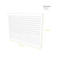 Rear face only - ALU - Moss green (RAL 6005) - Size L Rear panel for moss green air conditioning cover