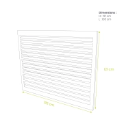 Nur Rückseite – ALU – Moosgrün (RAL 6005) – Größe XL Rückwand-Wärmepumpenabdeckung aus grünem Aluminium