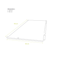 Face de dessous seule - ALU - Vert mousse (RAL 6005) - Taille S Face de dessous cache clim 100% alu