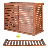 DECOCLIM® - HOUT - maat S met onderkant geluidsisolatie warmtepomp