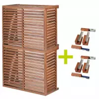 DECOCLIM® - WOOD - size M Double model with extension kit heat pump shelter